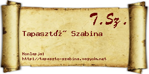 Tapasztó Szabina névjegykártya