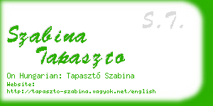 szabina tapaszto business card